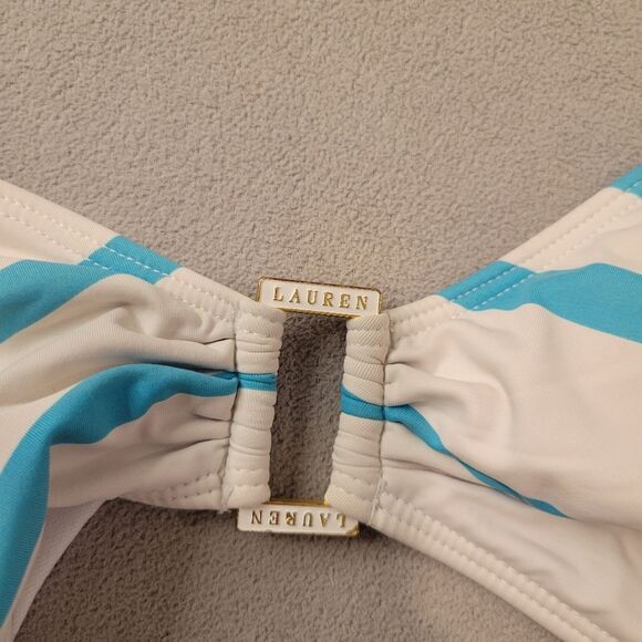 Ralph Lauren Striped Bikini Top Size Medium - Picture 3 of 5